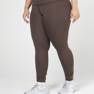 Classy Lady (Brown) - Extra High Waist Plus Size Leggings